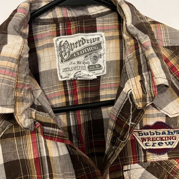 Boy's Overdrive Clothing Western Style Button Down Short Sleeve Shirt - Picture 2 of 4